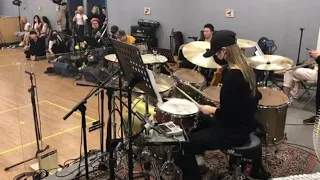 MAMAMOO 마마무 Jung Wheein 휘인 playing drums for 4Seasons F/W behind the scenes