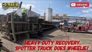 Heavy Duty Recovery! Spotter Truck does Wheelie!