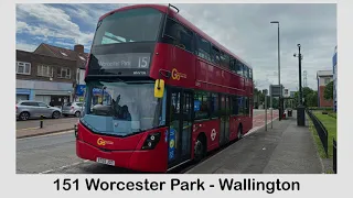 151 Worcester Park to Wallington