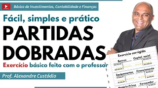 Exercício de Partidas Dobradas em Contabilidade básica introdutória com razonetes