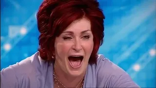 X Factor Classic - Sharon Osbourne gets owned by a door!