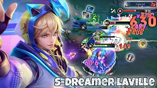 Laville New Skin "S-Dreamer" Dragon Lane Pro Gameplay | Arena of Valor Liên Quân mobile CoT
