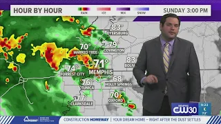 Widespread Storms likely in Memphis on Sunday