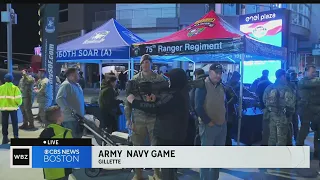 Fans celebrate and prepare for Army-Navy game at Gillette Stadium
