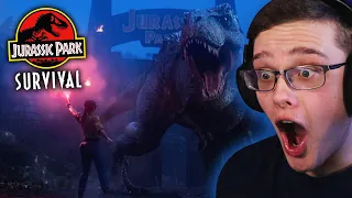 JURASSIC PARK SURVIVAL World Premiere Trailer REACTION!