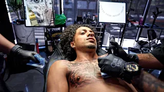 King Cid Gets His Chest Tatted In Los Angeles!