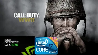 Call Of Duty World War 2 (WWII) Gameplay On core i7 2600 and GTX 1070