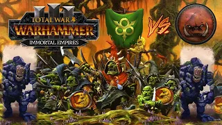 MASS GOBLINS Ft. DA BIG'UN! Greenskins vs Nurgle - Total War Warhammer 3