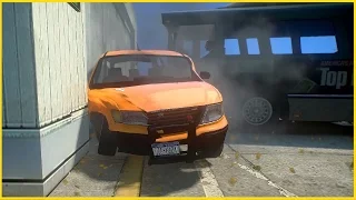 How much can you Damage a Car before Exploding in GTA IV  (Taxi vs Bus Crash)