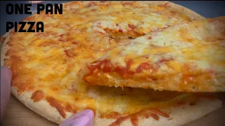 One Pan Pizza | So Easy No rolling of Base , Crispy Rim , Browned Base delicious cheese pizza