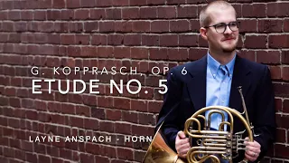 G. Kopprasch: Etude No. 5, Etudes for Low Horn, Op. 6