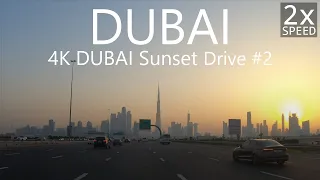 4K Sunset Drive under Dubai Skyscrapers#2: From D68  Al Khail St to Downtown [Remake]