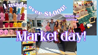MARKET DAY!🌸 I MADE OVER 1K 💵 WHAT SOLD WHAT DIDN’T 🌞