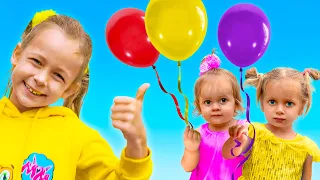 Balloon Song for children | Nursery Rhymes by Maya and Mary