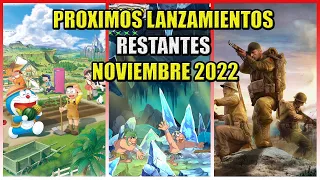 PROXIMOS LANZAMIENTOS DE JUEGOS PARA NOVIEMBRE 2022 / PS4 - PS5 - XBOX ONE / SERIES - PC - SWITCH