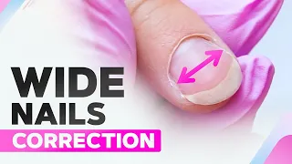 Wide Nails Correction | Oval Nail Shape | Geometric Nail Art