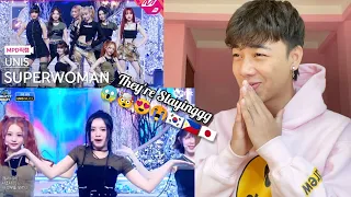 '최초 공개' UNIS(유니스) - SUPERWOMAN #엠카운트다운 EP.835 | Mnet 240328 방송 | REACTION