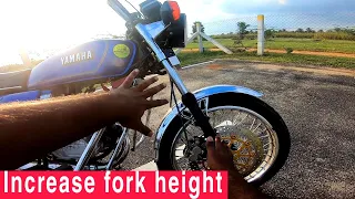 How to increase fork height of #yamaha  RX | Problems you will face fter increasing height | தமிழில்