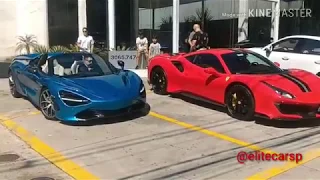 Super Carros Acelerando na Avenida Europa  -  10.08.19 - Lançamento McLaren 720S Spider e 488 Pista