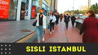 4K WALKING TOUR TURKEY - SISLI ISTANBUL CITY WALKING TOUR - TAKSIM TO OSMANBEY- 4k UHD 60fps- 2021