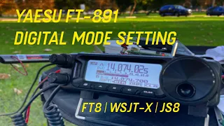 Yaesu FT 891 Setting for FT8 | JS8 | WSJT-X | Digital Modes