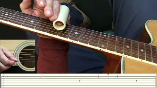 Acoustic Country Slide Guitar - With Tabs - A Must To Learn For Intermediate Level