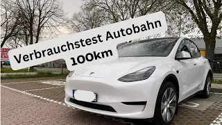 Verbrauchstest auf 100km Autobahn mit dem Model Y SR (inkl. unterschiedlicher Fahrweisen)