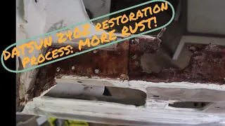 DATSUN 240Z RESTORATION: MORE RUST!! Trunk Lid Panel Removal!