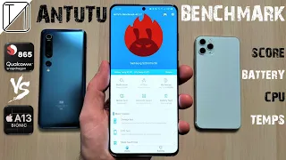 Xiaomi Mi 10 Pro vs Samsung S20 Ultra vs iPhone 11 Pro Max AnTuTu Benchmark Test