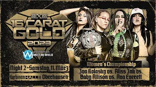 Trailer für das Women's Titlematch bei wXw 16 Carat Gold