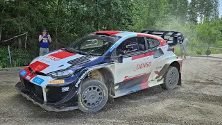 Kalle Rovanperä testing Toyota GR YARIS Rally1 for Rally Finland 2023 - Full send!