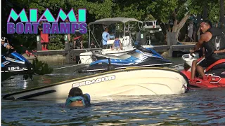 Its Sinking!! | Miami Boat Ramps | 79th St