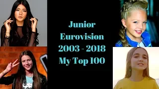 My Top 100 Junior Eurovision Entries 2003 - 2018 From The UK
