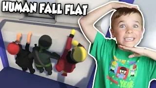 DAD AND TWO SONS DOING INSANE PARKOUR! | HUMAN FALL FLAT MULTIPLAYER (BLOX4FUN SQUAD)