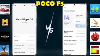 HyperOS EEA vs MIUI 14.0.8.0 For Poco F5 / Redmi Note 12 Turbo | Review & Gaming Tests