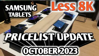 SAMSUNG  PRICELIST  UPDATES TAB A7 LITE,TAB A8,TAB S7 FE,TAB S9 SERIES,TABS9FE