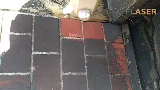 Czyszczenie laserem cegły klinkierowej || Laser cleaning of clinker bricks