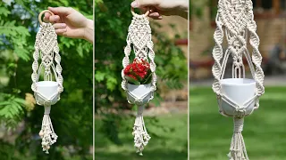 Mini Macramé Plant Hanger DIY Boho Home Decor for Plants