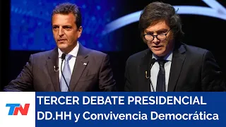 TERCER DEBATE PRESIDENCIAL I Massa - Milei.  Tema: Derechos Humanos y Convivencia Democrática