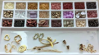 May 2024 Beads of the Month clubs from Adornable Elements: seed bead, 2-hole bead & hot and trendy.
