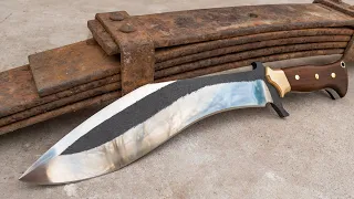 Making a Khukuri Knife from a Truck Leaf Spring