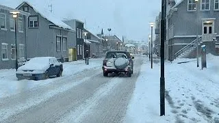Снегопад в Рейкьявике