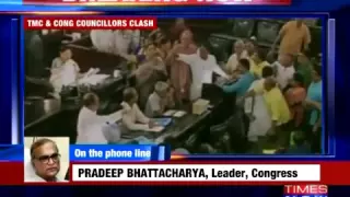 17171 politics Welt Times Now Congress Leaders Throw FAKE Notes On TMC Leaders In Kolkata Corpora