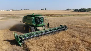 Saskatchewan Wheat Harvest 2023 with John Deere 9770 STS (4K)