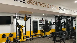 Epic Basement Home Gym: Digital & Traditional Unite!!