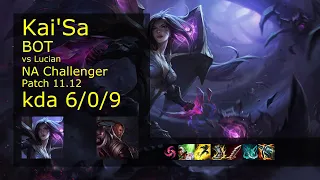 Kai'Sa ADC & Leona vs Lucian & Lulu - NA Challenger 6/0/9 Patch 11.12 Gameplay