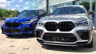 2020 BMW X6M Competition 617HP Donington Grey Metallic vs 2020 BMW X5M Competition Blue Metallic