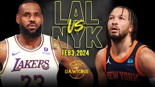 New York Knicks vs Los Angeles Lakers Full Game Highlights | February 3, 2024 | FreeDawkins