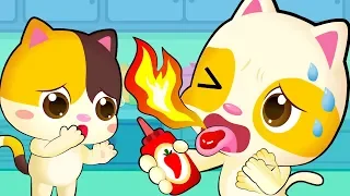 チリソースは辛い！こっそり食べちゃダメだよ | いたずらねこちゃん | ねこちゃんと歌おう | 赤ちゃんが喜ぶ歌 | 子供の歌 | 童謡 | アニメ | 動画 | ベビーバス| BabyBus