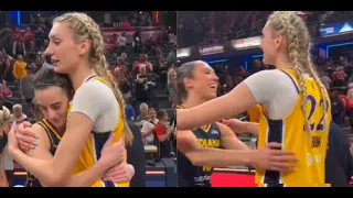 Cameron Brink show Caitlin Clark and Lexie Hull love after the LA Sparks win over the Indiana Fever!